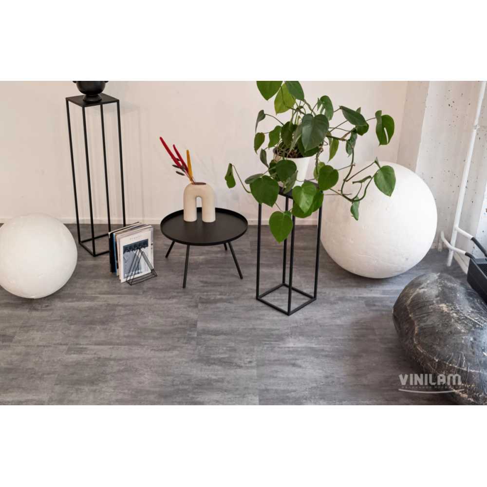 Vinilam Ceramo Stone Цемент сірий плитка